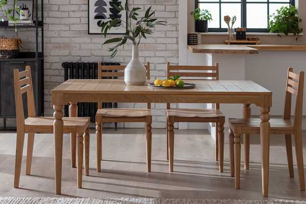 A Habitat wooden dining table.